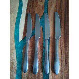 Robert Welch 4 PC Meridian FLATWARE 9 7/8" Dinner Knives  Stainless Indonesia B7